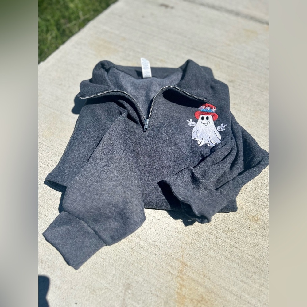 4TH of July embroidered Quarterzip